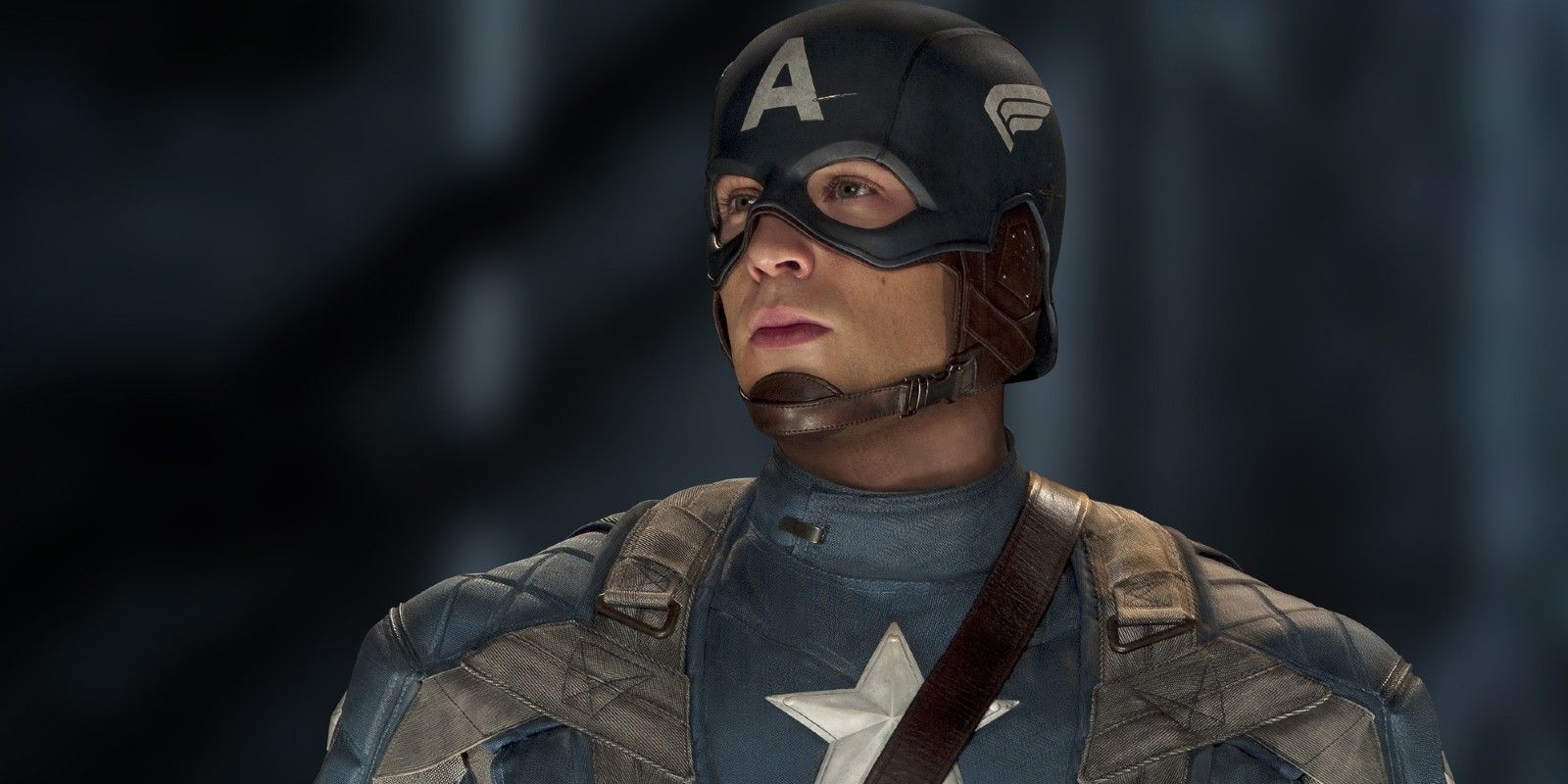 Steve Rogers in his suit in Captain America the First Avenger