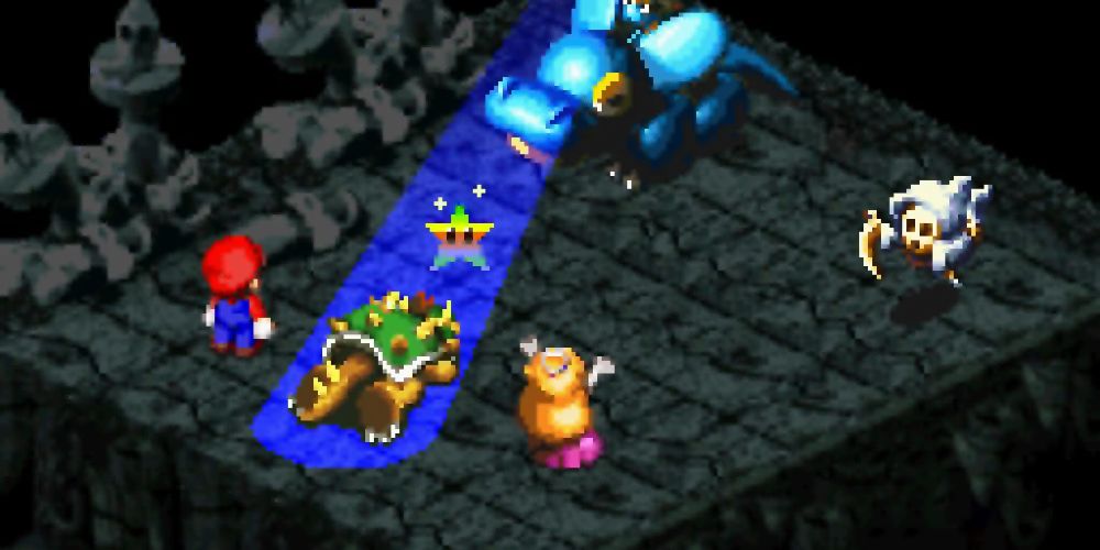 Gameplay of Super Mario RPG on the Wii U.