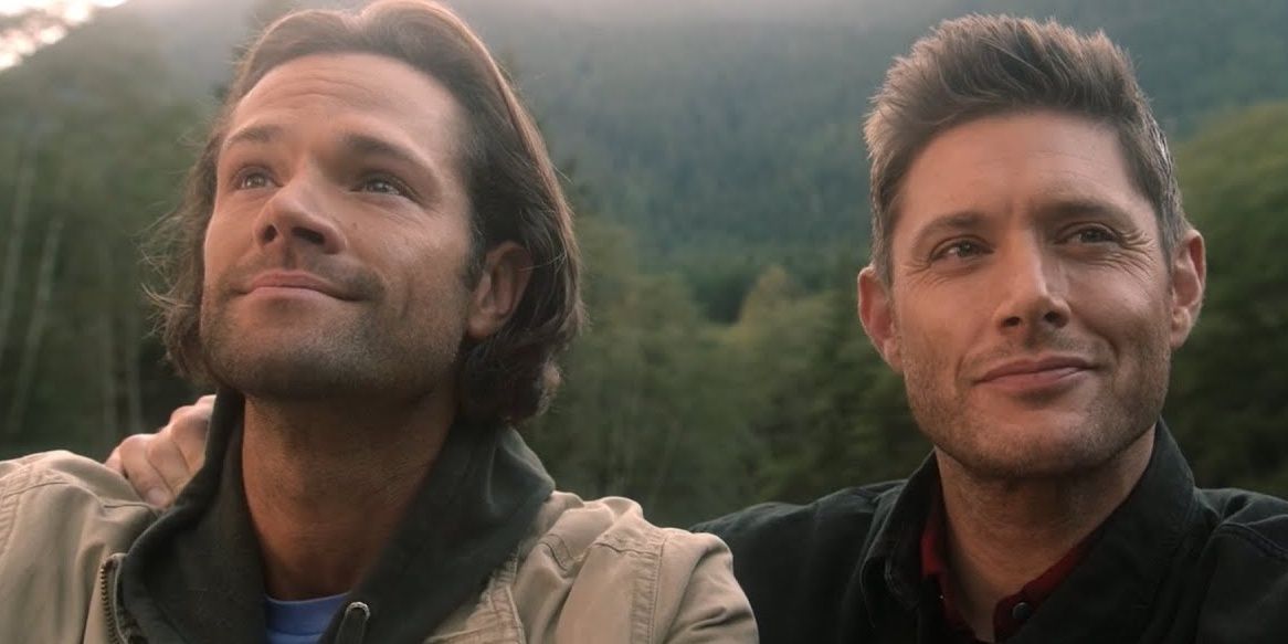 Sam and Dean in Heaven at the bridge in Supernatural.