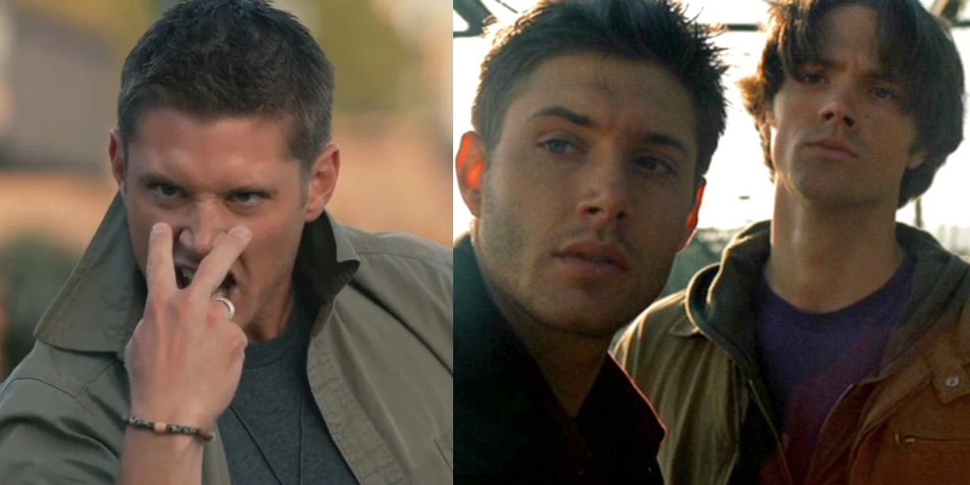 Two side by side images from Supernatural.