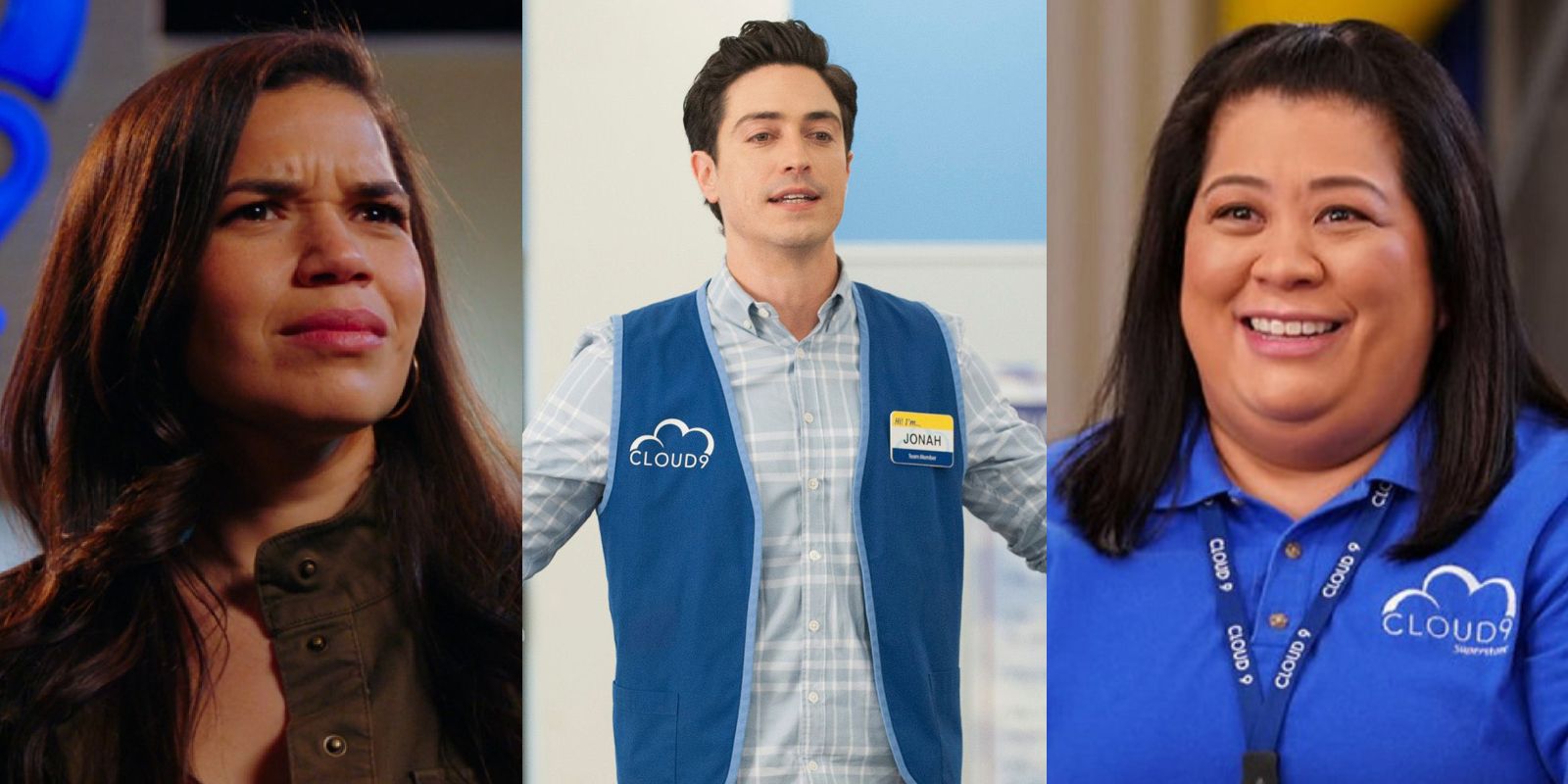 An image of Amy, Jonah, and Sandra in Superstore