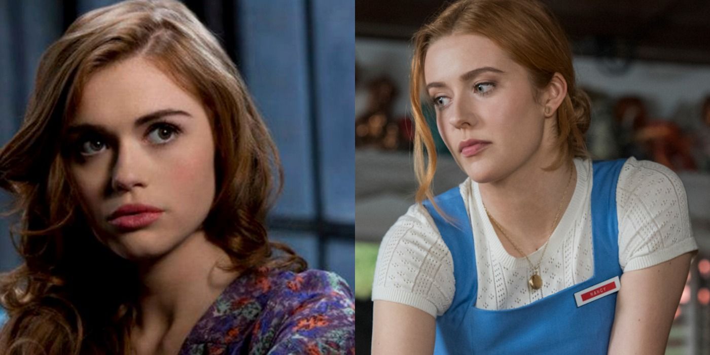 A split image depicts Lydia Martin from Teen Wolf and the title character from Nancy Drew