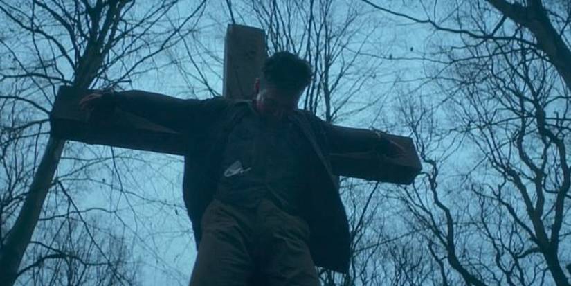 The Billy Boys and Jimmy McCavern crucify Aberama Gold's son in Peaky Blinders