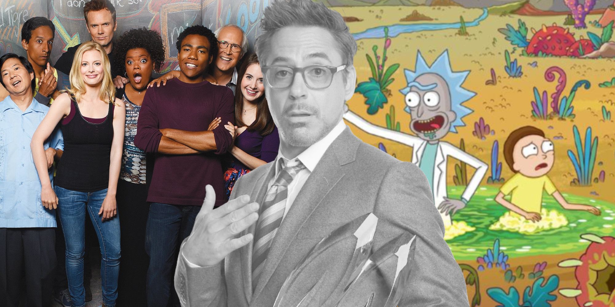 The Cast of Community, Rick and Morty, and Robert Downey Jr