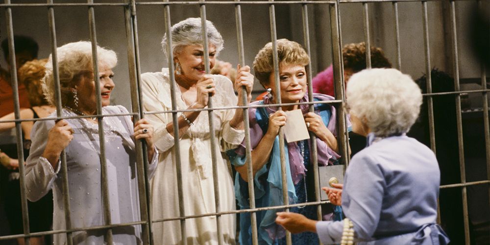 Sophia comes to bail out Rose, Dorothy and Blanche from jail on the Golden Girls.