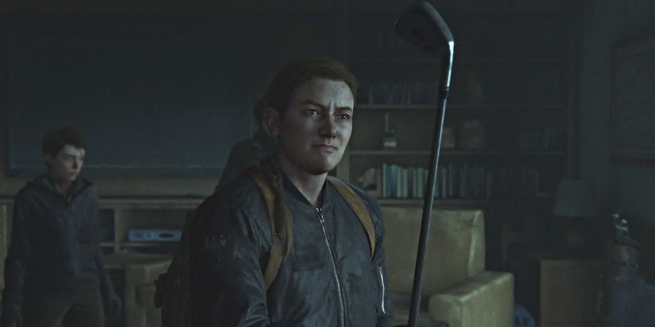 Abby holds a golf club in The Last of Us 2