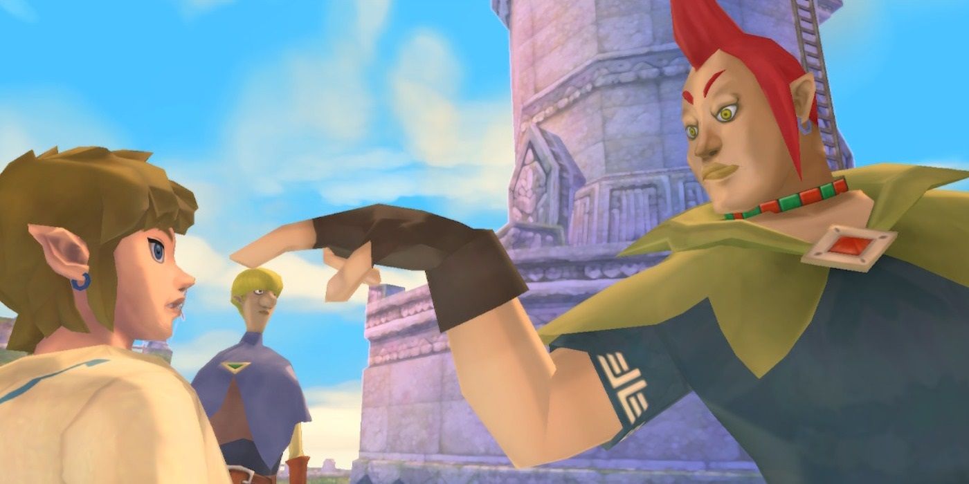 Groose extends his hand to Link in The Legend of Zelda Skyward Sword HD.
