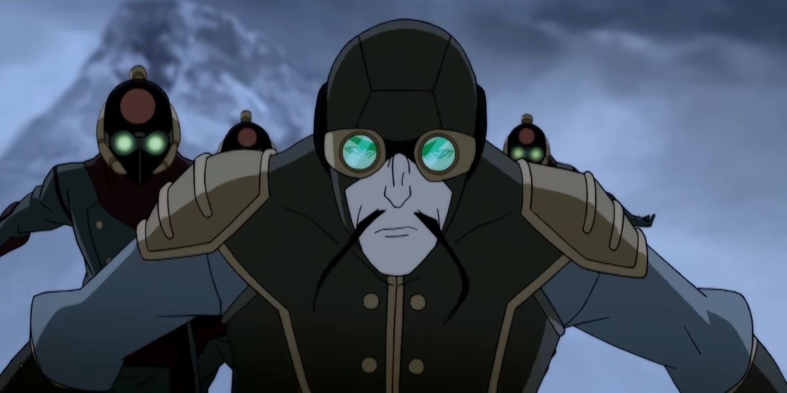 The Lieutenant charging with Equalists in The Legend Of Korra