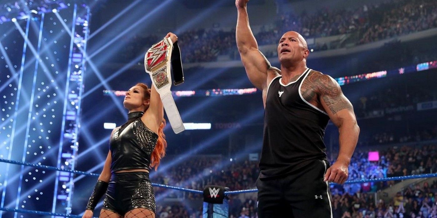 The Rock and Becky Lynch in WWE