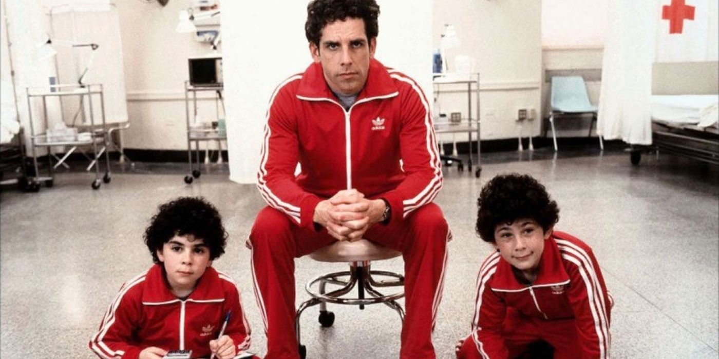 Chaz, Ari, and Uzi sitting down and looking to the camera in The Royal Tenenbaums.