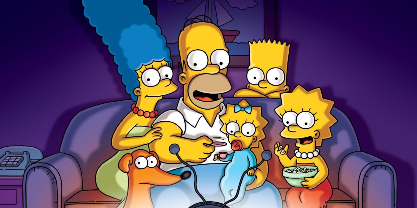 The Simpsons on the couch