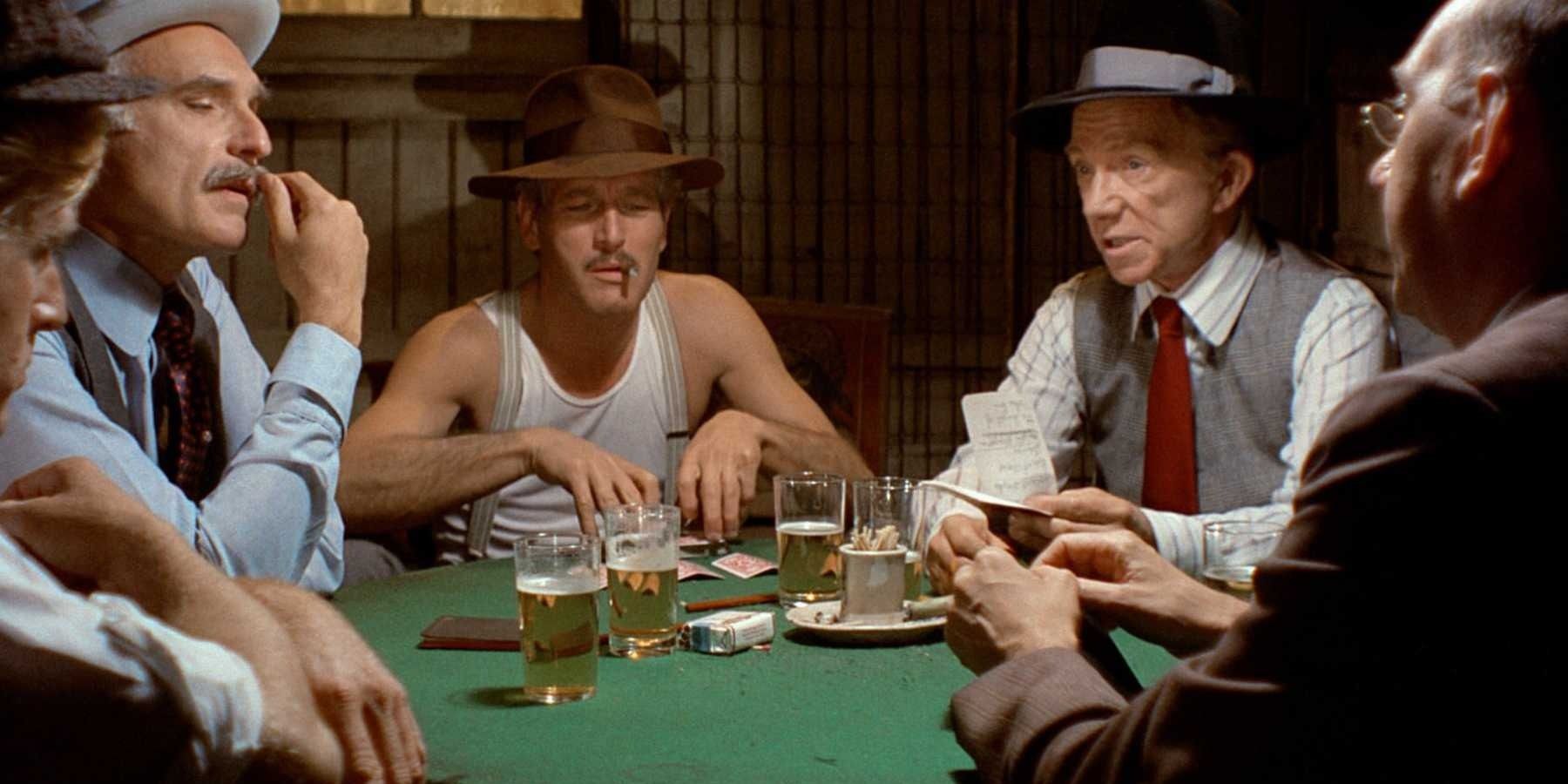 Paul Newman at poker table in The Sting