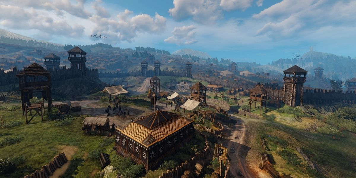 The Nilfgaardian War Camp in The Witcher 3.