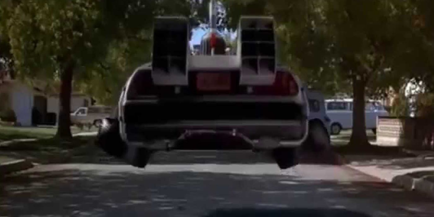 The car going Back to the Future at end of movie.