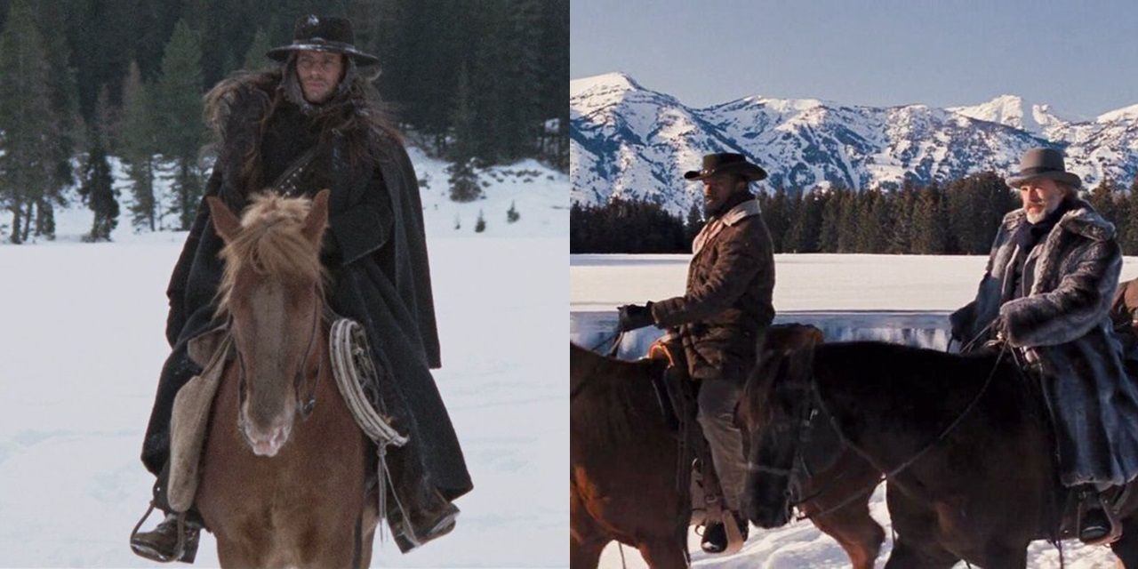 The snowy sequences in The Great Silence and Django Unchained
