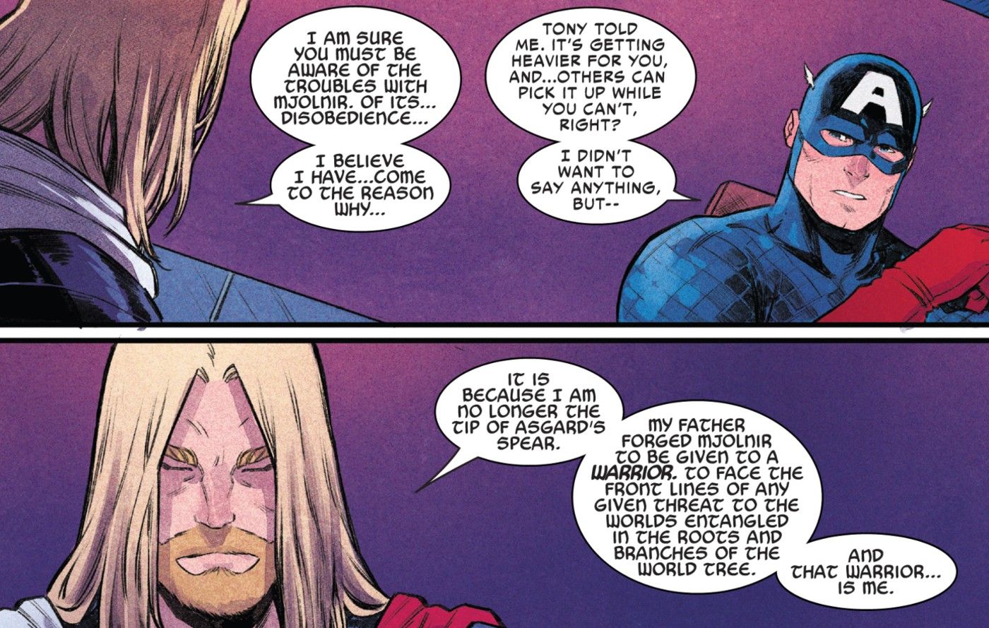 Thor explains worthy mjolnir captain america