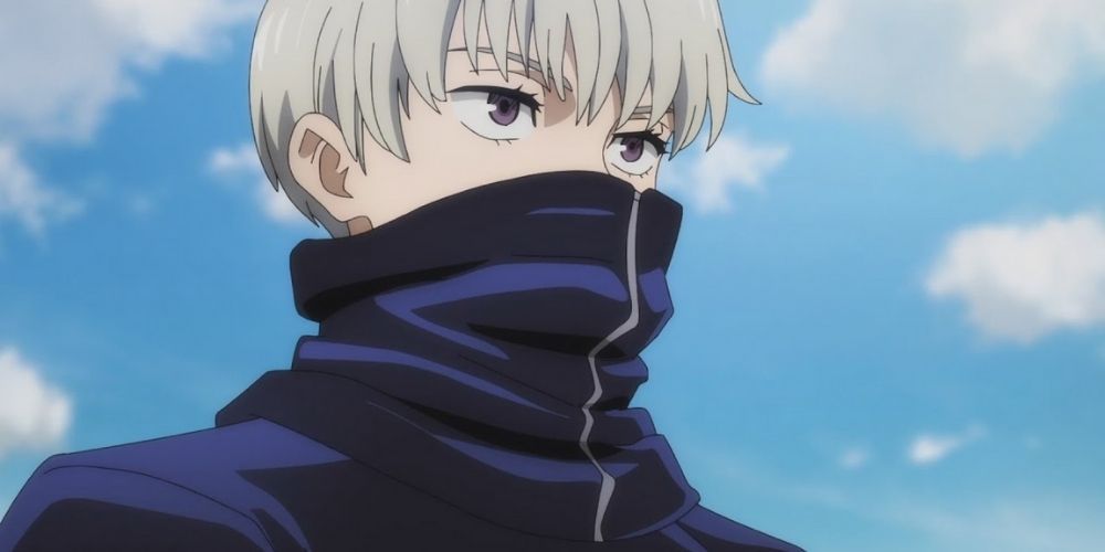 Toge Inumaki with his hood up in Jujutsu Kaisen