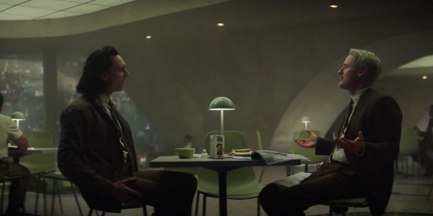 Loki and Mobius in TVA interrogation room in Loki