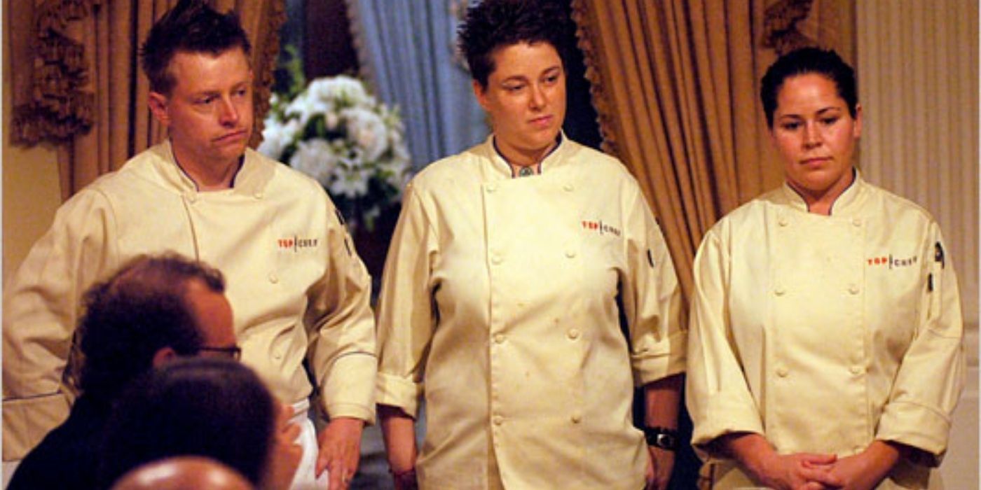 Richard, Lisa, and Stehpanie in the finale of Top Chef: Chicago