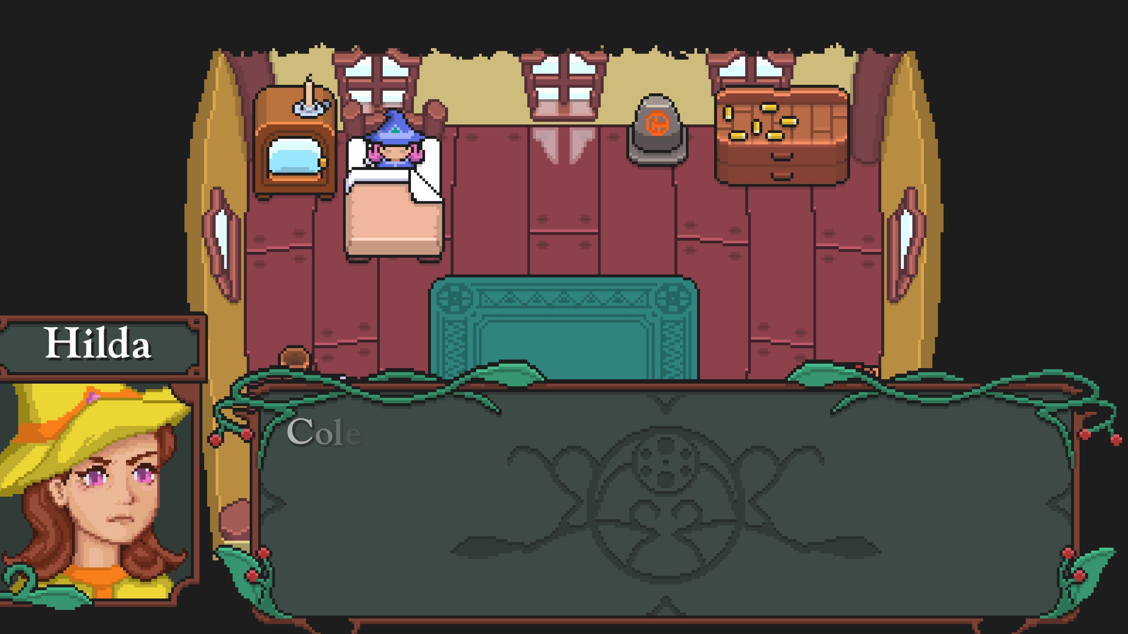 A screenshot showing the dialogue in Trigger Witch.