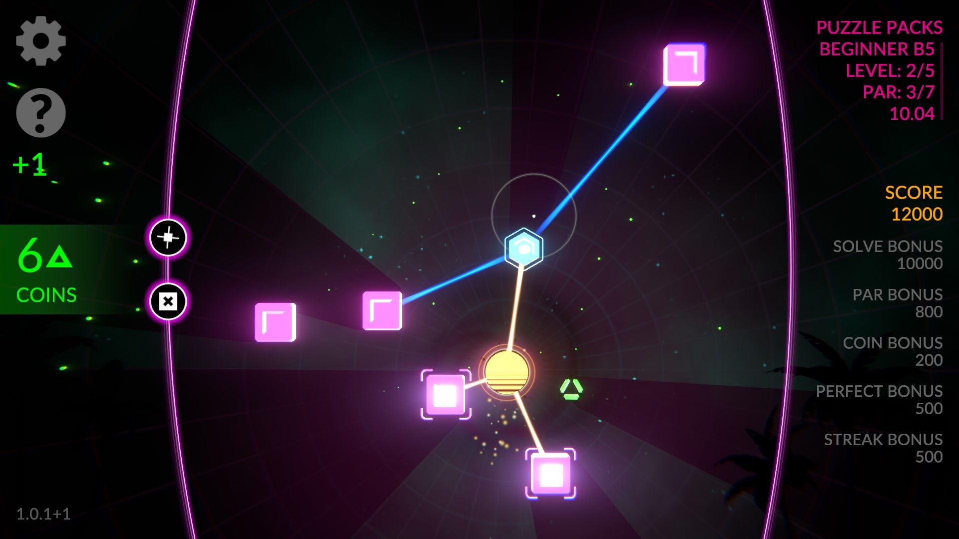 A perfect win in Triversal using a flexible node.