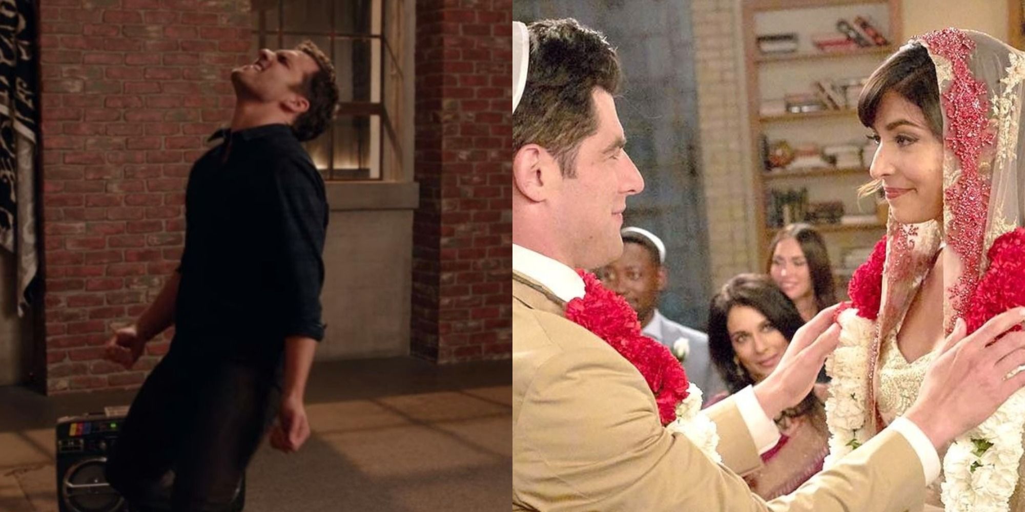 Two side by side memorable song moments in New Girl