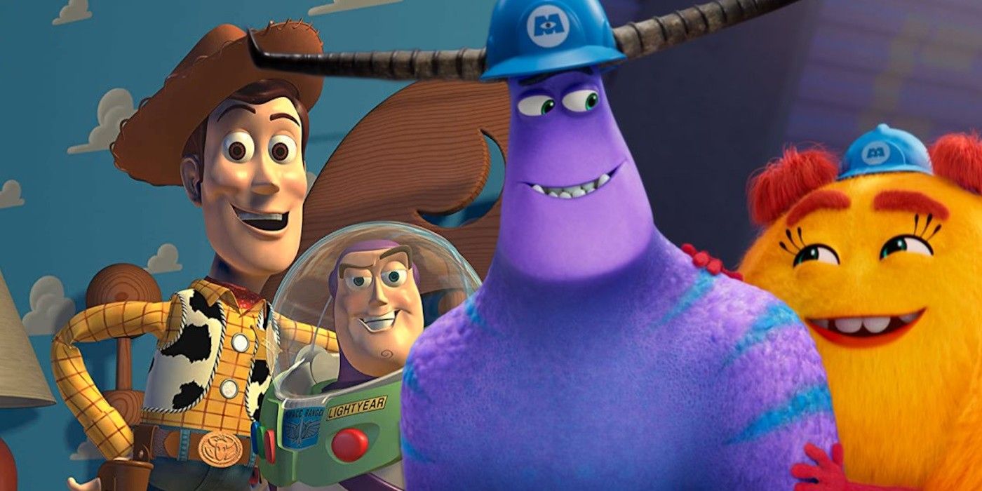 Tylor in Monsters At Work and Woody and Buzz in Toy Story