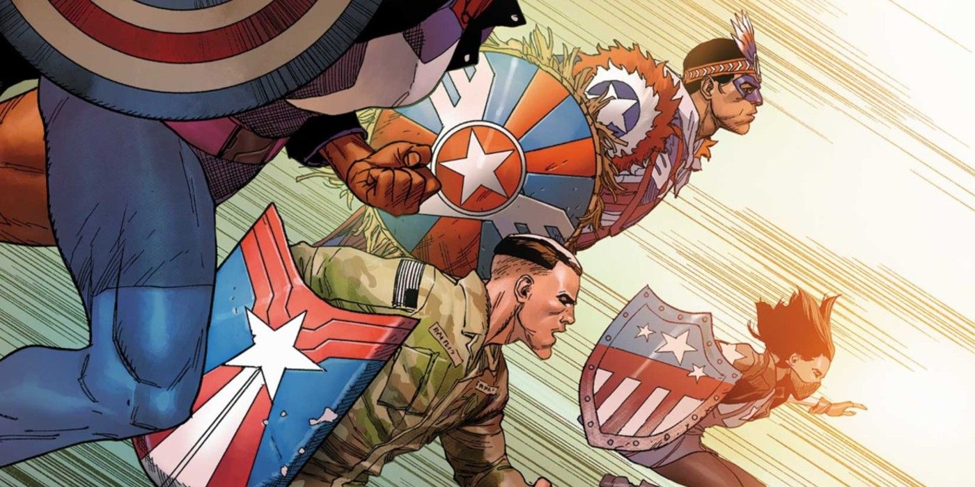 Marvel's Five New Captain Americas Unite in One Powerful Cover