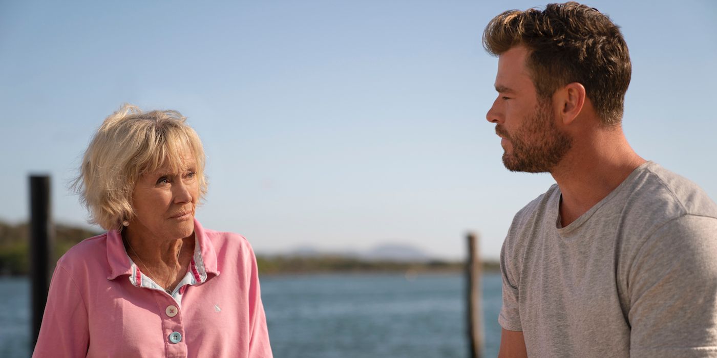 Valerie Taylor and Chris Hemsworth Shark Beach