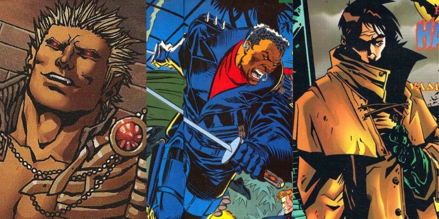 A three-paneled image featuring Xarus claiming his right to the throne, Blade fighting alongside the Nightstalkers, and the cover of Journey into Mystery #520 with Hannibal King.