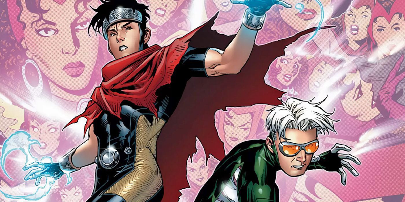 Wiccan fighting with his brother Speed in Young Avengers