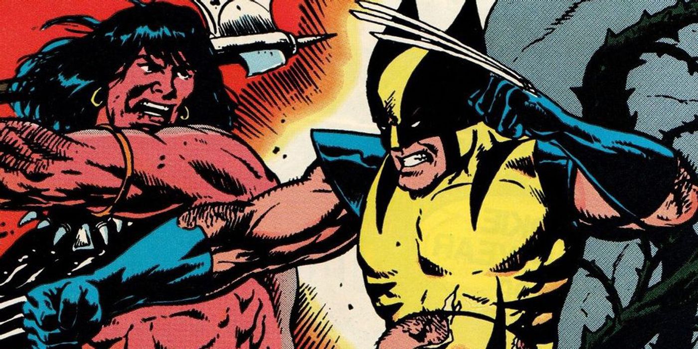 Wolverine fights against Conan