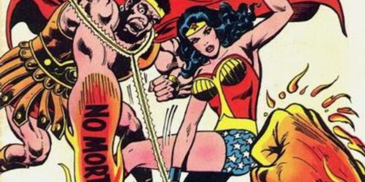 Wonder Woman Fights Ares in DC Comics