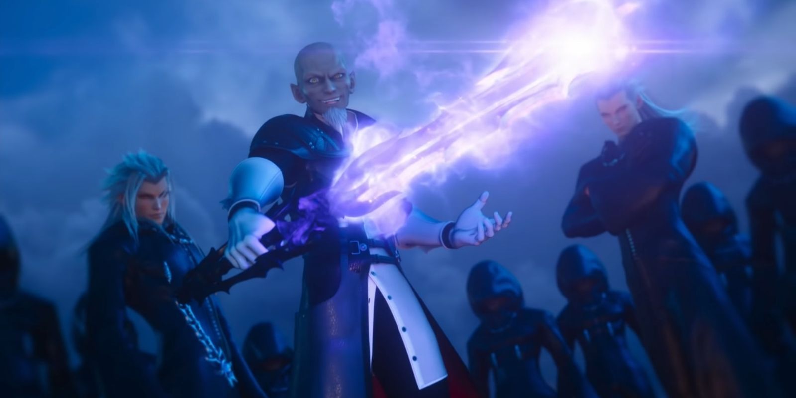 Xehanort holds his Keyblade in Kingdom Hearts 3