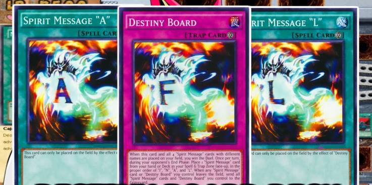 Yugioh! Letters F, A, and L from the Destiny Board Combo