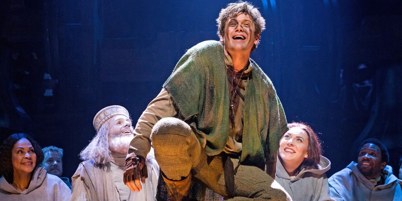 The cast of Hunchback of Notre Dame at the Paper Mill Playhouse.