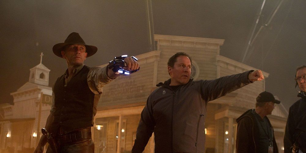 Jon Favreau on set of Cowboys &amp; Aliens.
