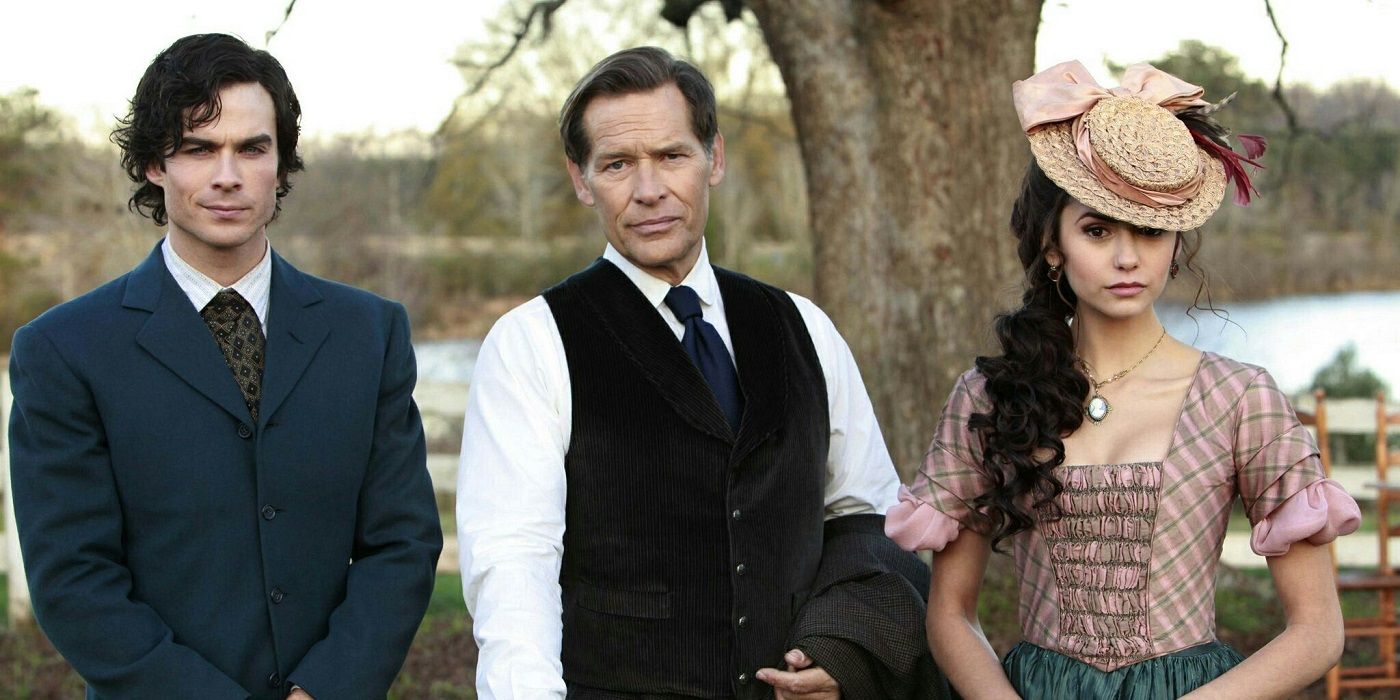 Damon Salvatore, Giuseppe, and Katherine Pierce in The Vampire Diaries