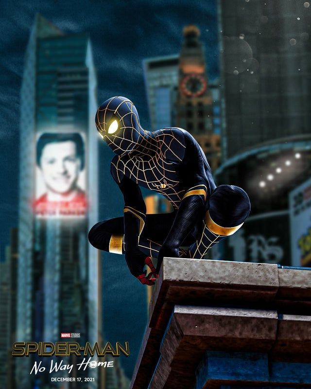 black and gold spider man suit comics