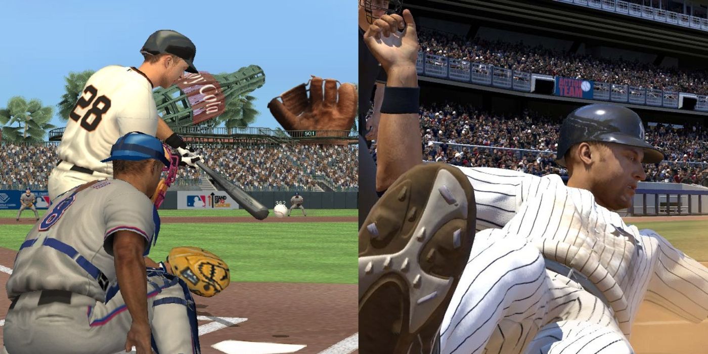 Buster Posey in MLB 11 The Show and Derek Jeter in MLB 10 The Show