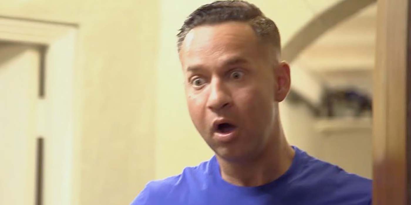 Mike with a shocked look on his face on Jersey Shore.