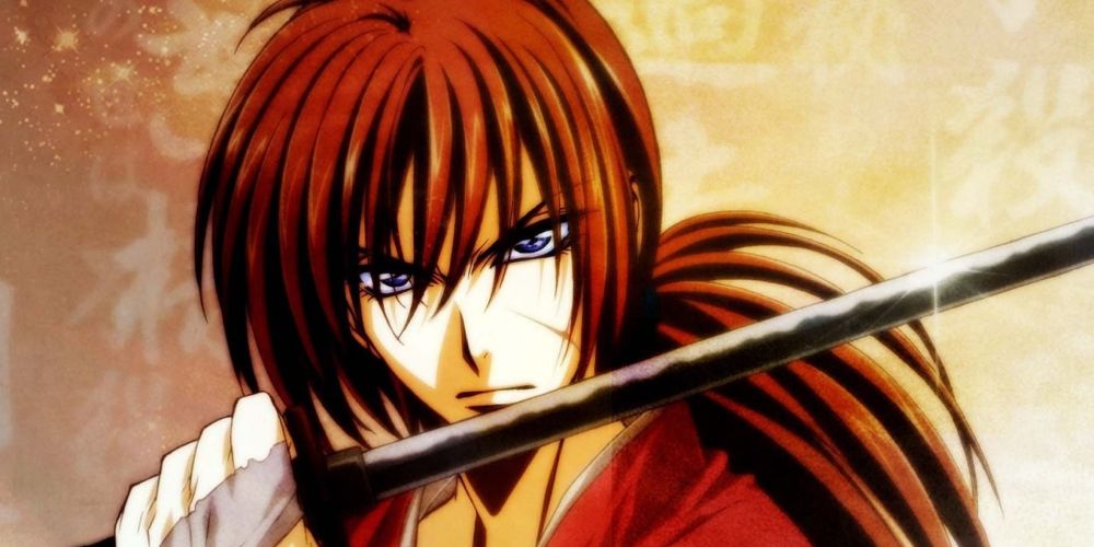 Rurouni Kenshin holds sword in Rurouni Kenshin