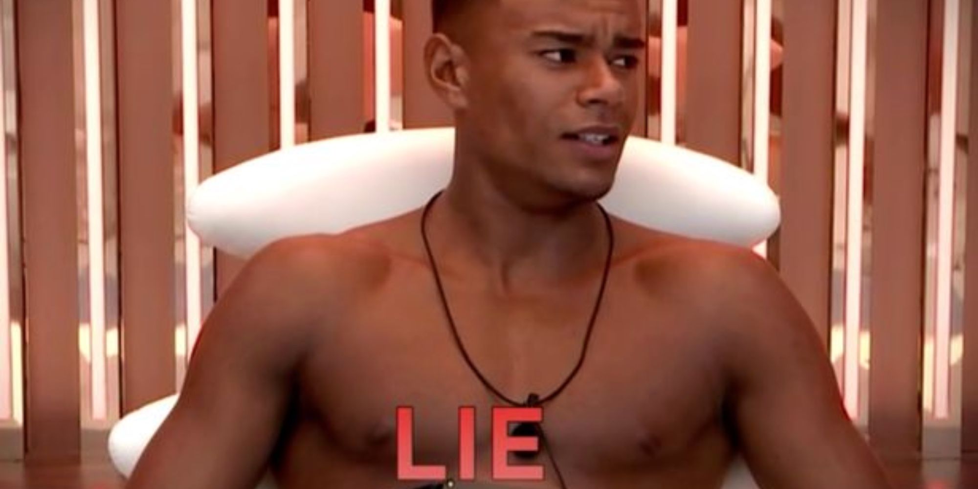 Love Island contestant Wes takes the lie detector test during season 5