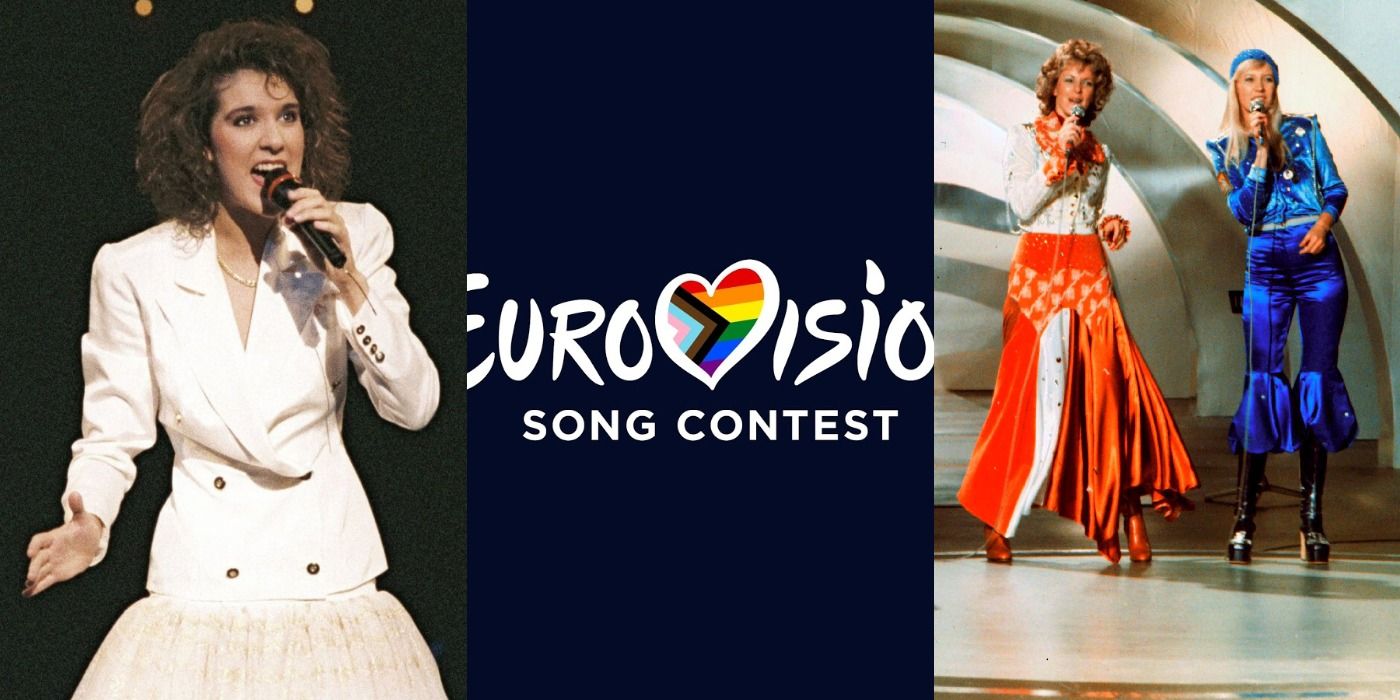 Celine Dion, ABBA, and Eurovision logo