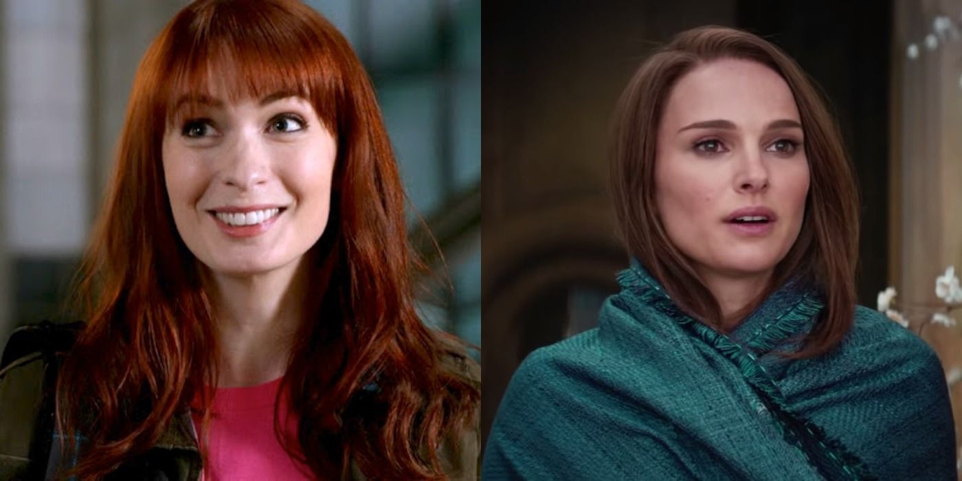Charlie on left, Jane on right, Supernatural MCU split image