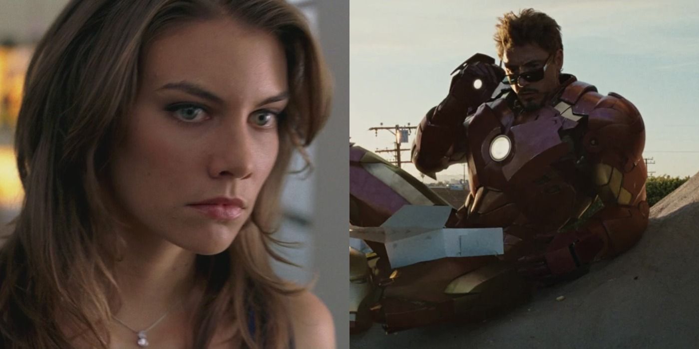 Bela on left, Iron Man on right, Supernatural MCU split image