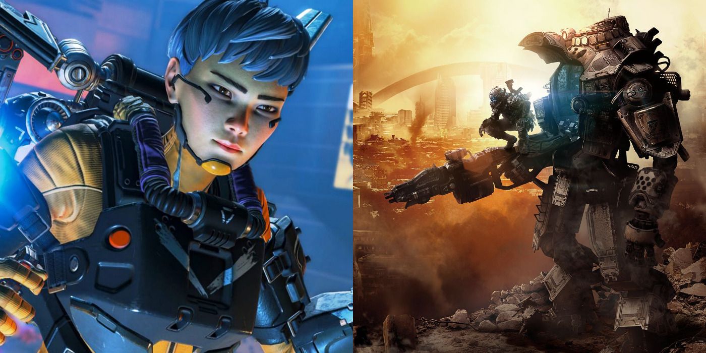 A split image of Apex Legends and Titanfall