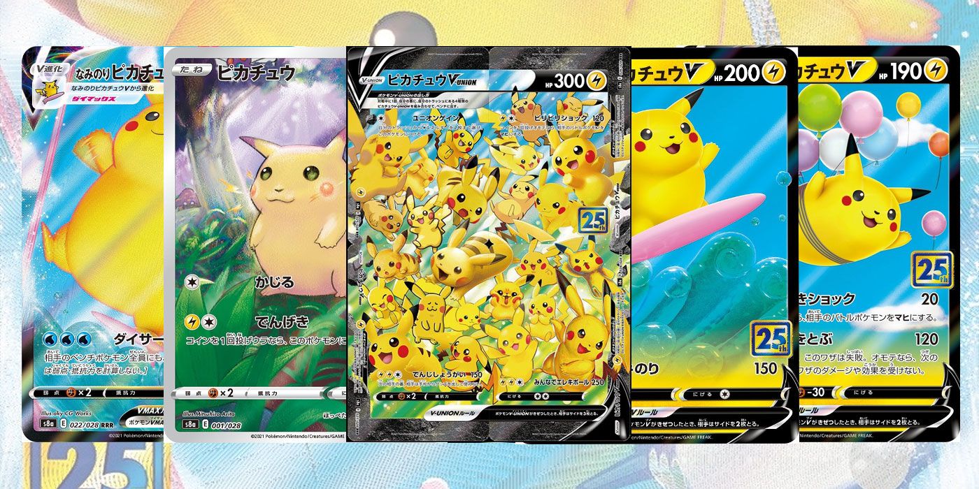 Pokémon Trading Card Game 25th Anniversary Collection Pikachu Cards