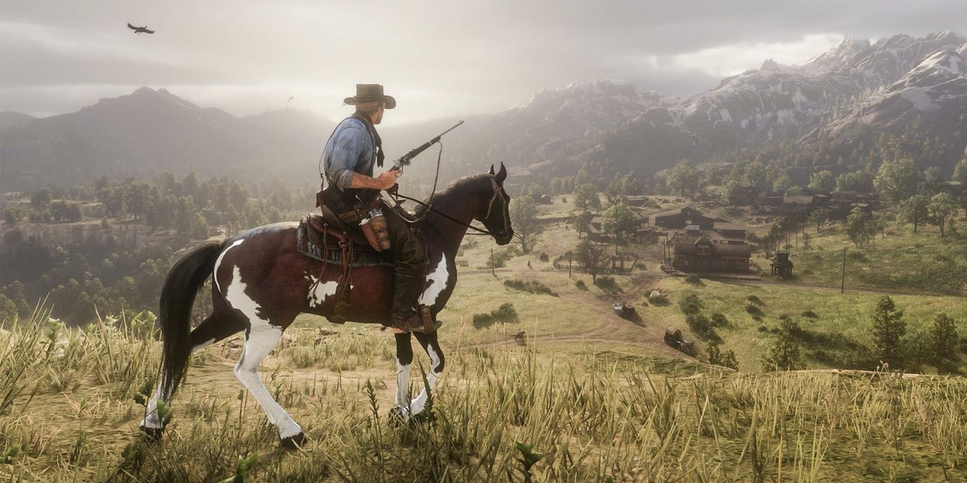 red dead redemption 2 arthur on horseback