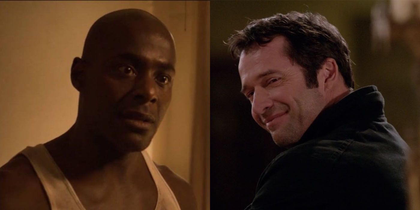 Split image of Holy Wayne from The Leftovers and Joe Carroll from The Following.